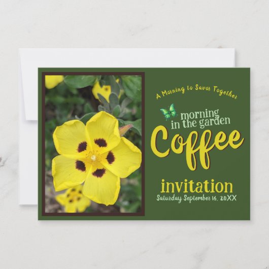 Sip Smile & Celebrate Coffee Morning in de tuin Kaart (Voorkant)