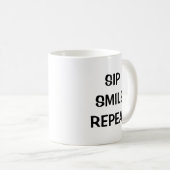 Sip Smile Herhaal: Inspirerend koffie Mok (Voorkant rechts)