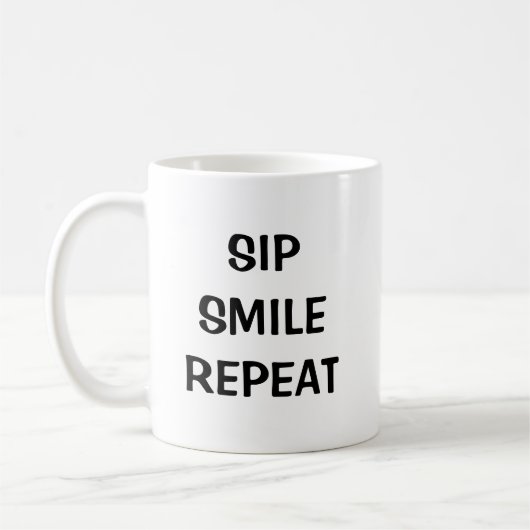 Sip Smile Herhaal: Inspirerend koffie Mok (Links)