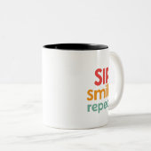 Sip, Smile, Herhaal - Twee-Tone Mok 11 oz (Voorkant rechts)