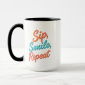 Sip, Smile, Repeat – 15 oz Combo Mok (Links)
