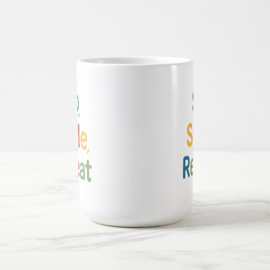 Sip, Smile, Repeat - Classic 15 oz Mok (Center)