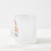 Sip, Smile, Repeat - Frosted Glass Mok 10 oz (Voorkant links)