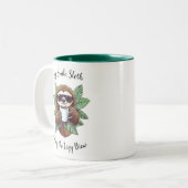 Sip Smile Sloth Funny Coffee Mok (Voorkant links)
