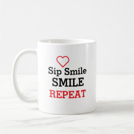 Sip, Smile, Smile & Repeat / Gepersonaliseerd / Gi Koffiemok