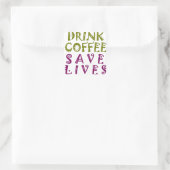 Sip, Snap Herhaal Achtervolging Cafeïne Selfies on Vierkante Sticker (Tas)