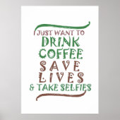 Sip, Snap, Smile: De koffie en de Selfie Lover Poster (Voorkant)