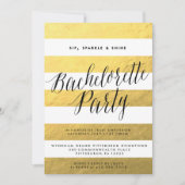 SIP, SPARKEL, SHINE BACHELORETTE PARTIJuitnodiging Kaart (Voorkant)