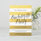 SIP, SPARKLE, SHINE BACHELORETTE FEESTUITNODIGING KAART (Staand voorkant)