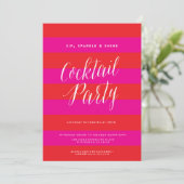 Sip, Sparkle, Shine, Holiday Party Invitation Kaart (Staand voorkant)