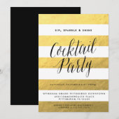 Sip, Sparkle, Shine, Holiday Party Invitation Kaart (Voorkant / Achterkant)