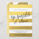 SIP, SPARKLE, SHINE Vakantie Uitnodiging (Voorkant / Achterkant)