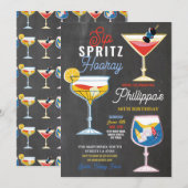 Sip Spritz Hooray Party Cocktails Drink verjaardag Kaart (Voorkant / Achterkant)