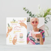 Sip Spritz Hooray Photo Cocktails Drink verjaardag Kaart (Staand voorkant)