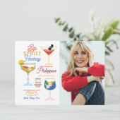 Sip Spritz Photo Party Cocktails Drink verjaardag Kaart (Staand voorkant)