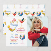 Sip Spritz Photo Party Cocktails Drink verjaardag Kaart (Voorkant / Achterkant)