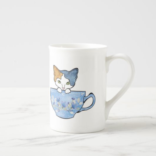 Sip Tea en Pet My Cat China Mok (Rechts)