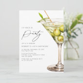 Sip terug en feest | Grappige Martini verjaardag Kaart (Staand voorkant)