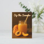 Sip the Summer - Abrikozensap Briefkaart (Staand voorkant)