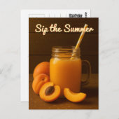 Sip the Summer - Abrikozensap Briefkaart (Voorkant / Achterkant)