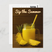 Sip the Summer - Ananassap Briefkaart (Voorkant / Achterkant)