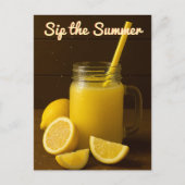 Sip the Summer - Briefkaart voor citroensap (Voorkant)