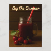 Sip the Summer - Cherry Juice Briefkaart (Voorkant)