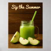 Sip the Summer – Groene Apple Juice Wall Art Print (Voorkant)
