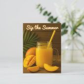 Sip the Summer - Mango Juice Briefkaart (Staand voorkant)