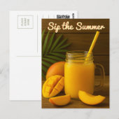 Sip the Summer - Mango Juice Briefkaart (Voorkant / Achterkant)