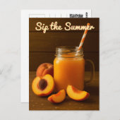 Sip the Summer - Perziksap Rustiek Briefkaart (Voorkant / Achterkant)