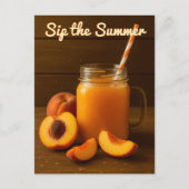 Sip the Summer - Perziksap Rustiek Briefkaart (Voorkant)