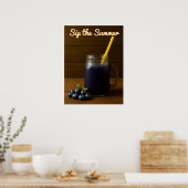 Sip the Summer - Verfrissend bosbessensap Poster (Keuken)