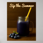 Sip the Summer - Verfrissend bosbessensap Poster (Voorkant)