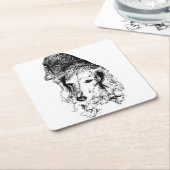 Sip With Backbone – Dachshund Kartonnen Onderzetters (Schuin)