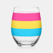 Sip with Pride: Pansexual Stemless Wine Glass Wijnglas Zonder Voet (Rechts)
