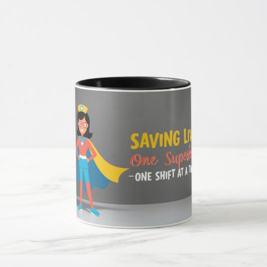Sip Your Strength: Nurse Superhero Mok (Midden)