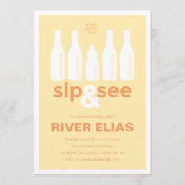 Sip & Zie uitnodiging tot Baby shower