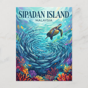 Sipadan-eiland Maleisië Briefkaart