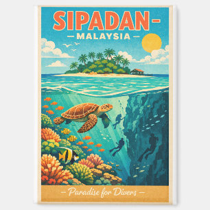 Sipadan-eiland, Maleisië, in een levendig Magneet