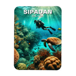Sipadan Malaysia Scuba Diver Magneet