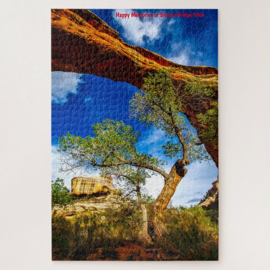 Sipapu Bridge Utah. Jigzaag Puzzle Legpuzzel (Verticaal)