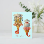 Siphonophorae - briefkaart van kwallen (Staand voorkant)