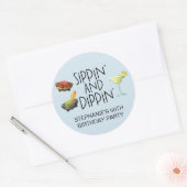 Sippin' and Dippin' Margarita Guacamole Salsa Ronde Sticker (Envelop)