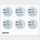 Sippin' and Dippin' Margarita Guacamole Salsa Ronde Sticker (Vel)