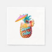 Sippin’ & Chillin’ Tropical Party Design Servet (Voorkant)