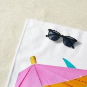 "Sippin’ & Chillin’" Tropische Vibe Drink Strandlaken (In situ)