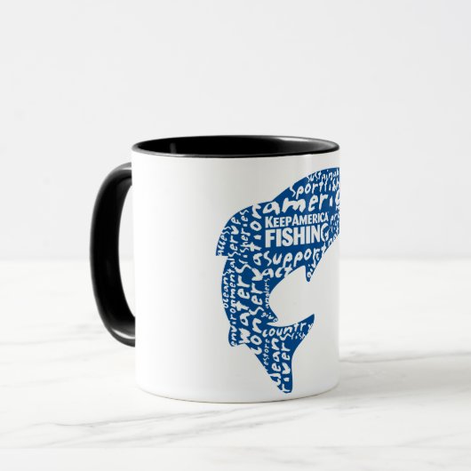 "Sippin" en "Fishin" Mok (Voorkant links)