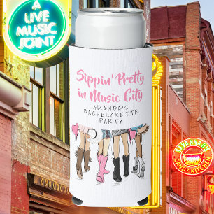 Sippin  in Music City Nashville Bachelorette Seltzer Blikjeskoeler
