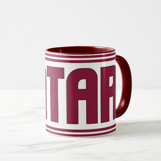 Sippin' met Qatar Patriotic Coffee Mok (Voorkant rechts)